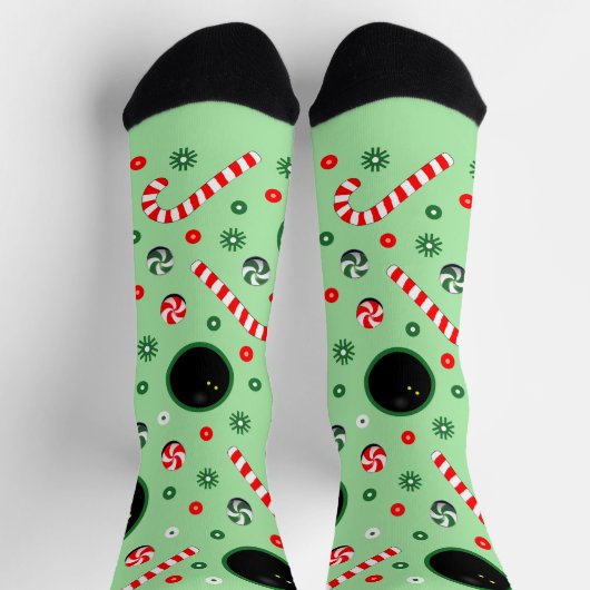 Squash Christmas Holiday Gift Socks ソックス (上部)