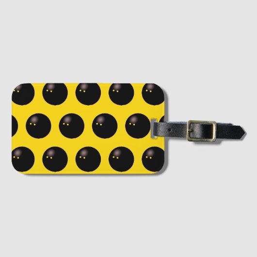 Squash Playerギフトアイディア ラゲッジタグ (正面横)