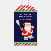 Squash Player Christmas ギフトタグ (正面)