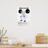 Squat -エクササイズ – 筋肉解剖図 ポスター (キッチン)