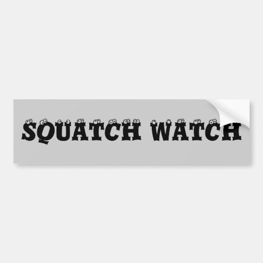 Squatchの腕時計の眼球 バンパーステッカー (正面)
