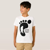 Squatchの足跡はTシャツをからかいます Tシャツ (正面フル)