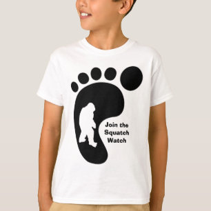 Squatchの足跡はTシャツをからかいます Tシャツ