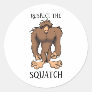 SQUATCHを尊重して下さい ラウンドシール