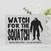 Squatchビッグフットの狩りの招待状のために見て下さい 招待状 (スタンド正面)