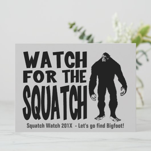 Squatchビッグフットの狩りの招待状のために見て下さい 招待状 (スタンド正面)