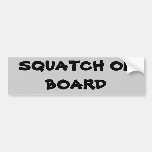 Squatch船上に バンパーステッカー (正面)