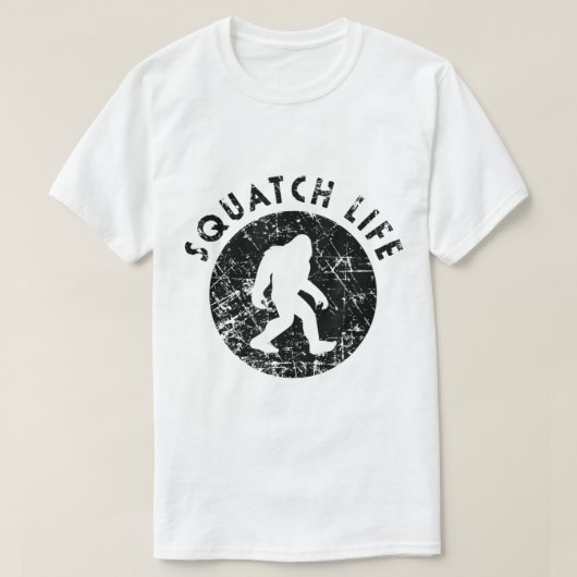 Squatch Life Vintage Bigfoot Design Tシャツ (デザイン正面)