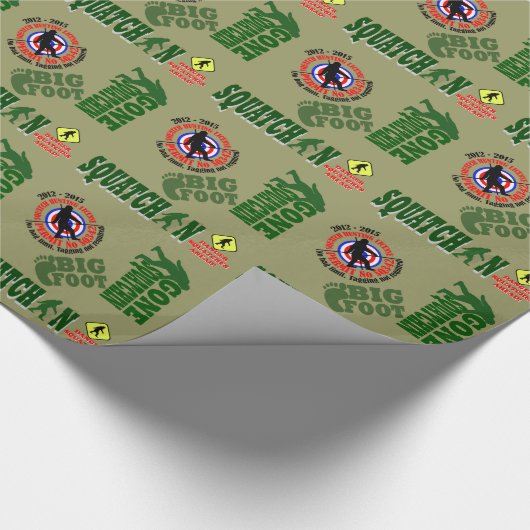 Squatchinおよび狩りの行った割り当て ラッピングペーパー (角)