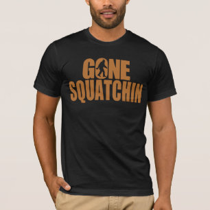 Squatchinの行った銅および黒いTシャツ Tシャツ