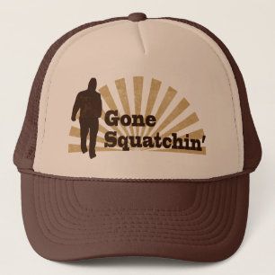 Squatchin行ったおもしろいなビッグフットのサスカッチ キャップ