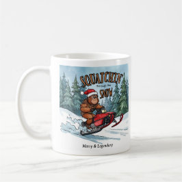 Squatchin' through the Snow Bigfoot Christmas コーヒーマグカップ