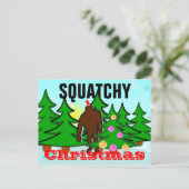 SquatchyのクリスマスのSquatchの郵便はがき シーズンポストカード (スタンド正面)