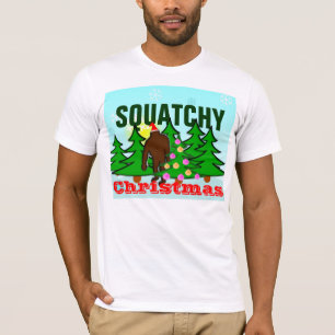 SquatchyのクリスマスのTシャツ Tシャツ