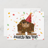 Squatchyの新年 シーズンポストカード (正面/裏面)