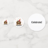 Squatchyの誕生日のかわいいサスカッチ コンフェッティ (裏面)