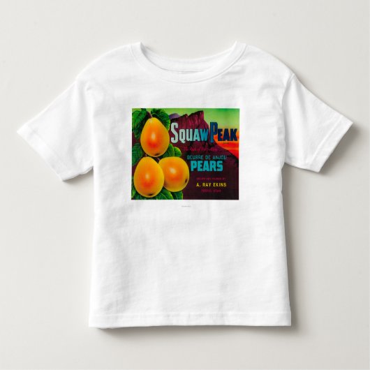 Squawのピークナシの木枠LabelProvo、UT トドラーTシャツ (正面)
