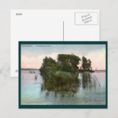 Squaw Island, Canandaigua Lake, NYヴィンテージ ポストカード (正面/裏面)