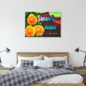 Squaw Peak Pear Crate LabelProvo, UT キャンバスプリント (インサイチュ (寝室))