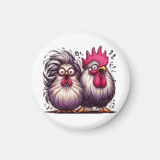 "Squawk and Awe Chicken" Magnet マグネット (正面)