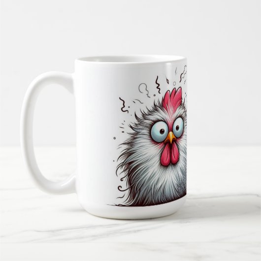 "Squawk and Joy Chicken" Mug コーヒーマグカップ (左)