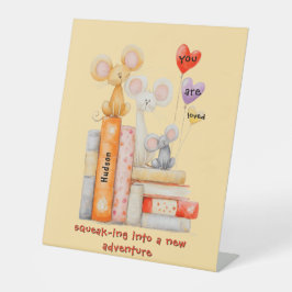 Squeak-ing Into A New Adventure Pedestal Sign 台座サイン