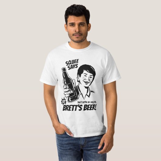 Squeeは言います試みのBrettのビール- Kavanaugh (黒)を Tシャツ (正面フル)