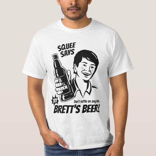 Squeeは言います試みのBrettのビール- Kavanaugh (黒)を Tシャツ (正面)