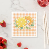 Squeeze the Day シトラス ギンガム 麻雀 スタンダードカクテルナプキン (インサイチュ)