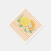 Squeeze the Day シトラス ギンガム 麻雀 スタンダードカクテルナプキン (角)