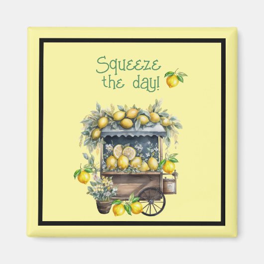 Squeeze The Day - レモンカート マグネット (正面)