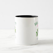 Squeeze The Day Coffee Mug: Funny Lemon Quote ツートーンマグカップ (中央)