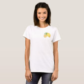 Squeeze the Day Lemon Watercolor Illustration Tシャツ (正面フル)