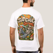 Squelette Cool dans un Jardin Fleuri Tシャツ (裏面)