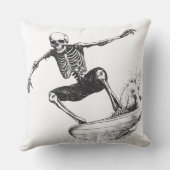 💀 Squelette Surfeur : Style Minimaliste 🏄‍♂️ クッション (裏面)