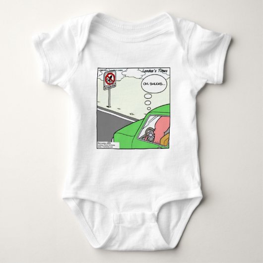 Squidおもしろいゾーンなし ベビーボディスーツ (正面)