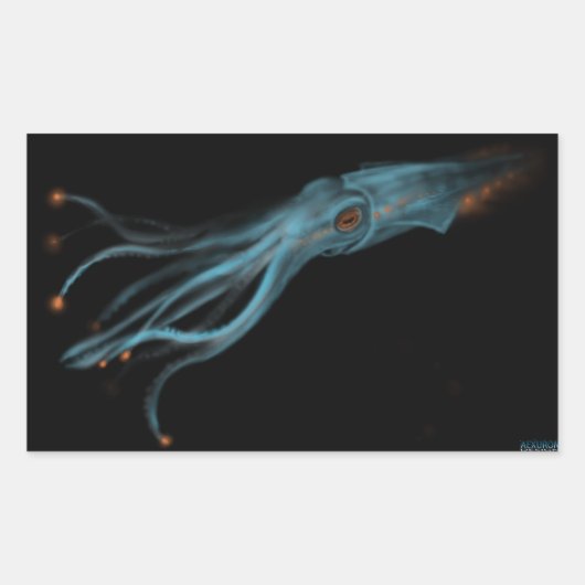 Squidの仮称ステッカー 長方形シール (正面)
