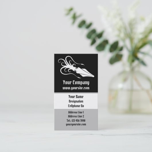 Squidアイコン白（縦） 名刺 (スタンド正面)