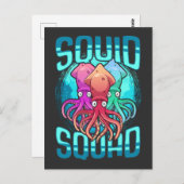 squidスクワッドシーアニマル海恋人タコの友人 ポストカード (正面/裏面)