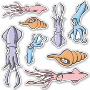 Squidマンガのステッカーセット シール