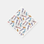 Squidマンガパターン スタンダードカクテルナプキン (角)