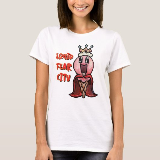 squid恐怖シティキングアイスクリームグラフィックティー tシャツ (正面)