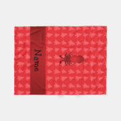 squid パーソナライズされた red christmas treeという名前 フリースブランケット (正面(横))