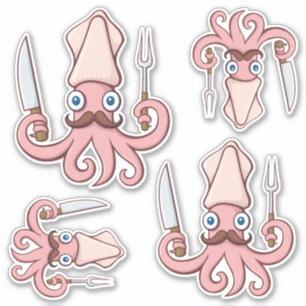 Squid Chef漫画セット シール