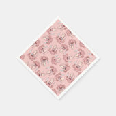 Squid Chef漫画パターン スタンダードカクテルナプキン (角)