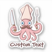 Squid Chef漫画 シール (正面)