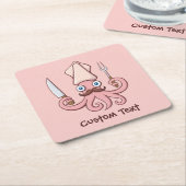 Squid Chef漫画 スクエアペーパーコースター (アングル)