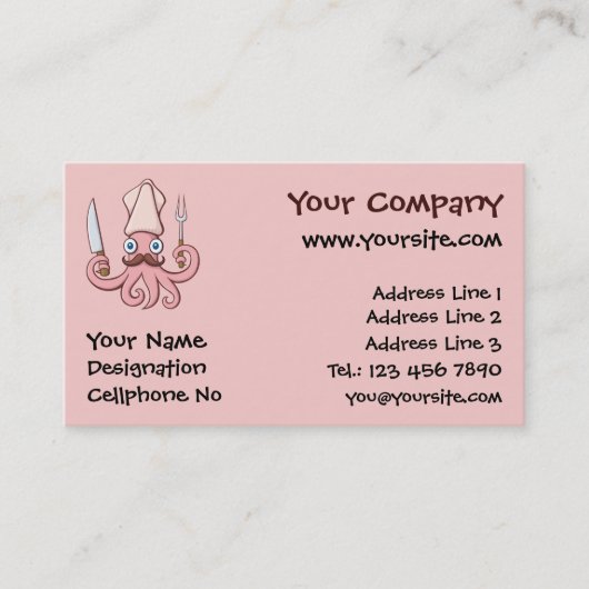 Squid Chef漫画 名刺 (正面)