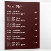 Squid Chef Cartoonメニュー 三つ折り招待状 (内部最初)