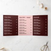 Squid Chef Cartoonメニュー 三つ折り招待状 (内部)